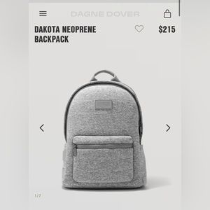 Dagne Dover Dakota Neoprene backpack - size large in heather grey